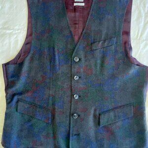 Robert Graham Wool Dress Vest Hand-Made in Italy Size Medium